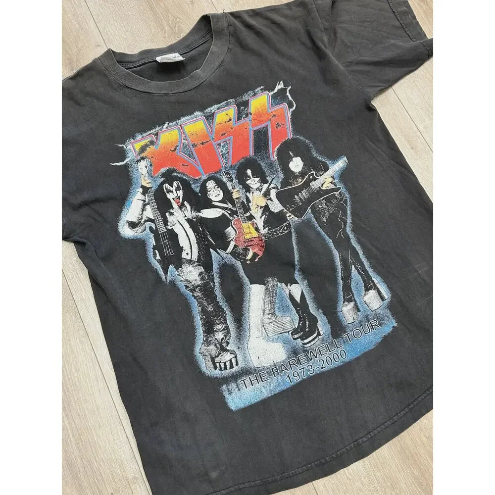 Vintage 2000 Kiss I Was There Farewell Tour Tee T Shirt Black size Large L SF